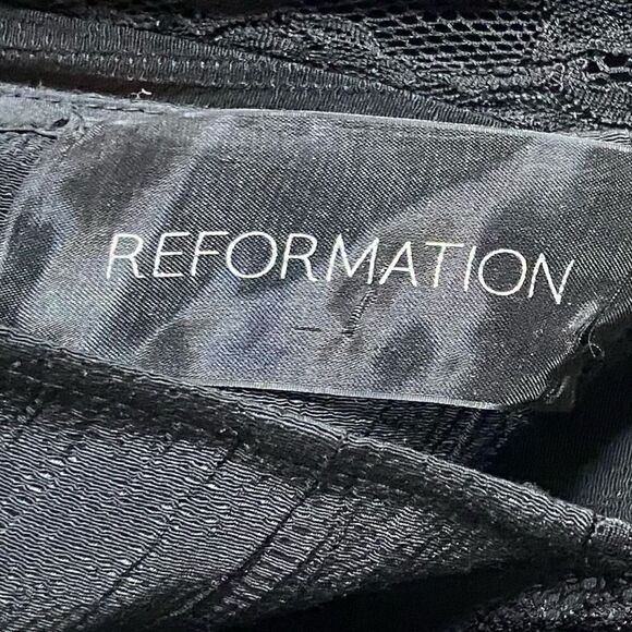Reformation Black Jumpsuit Backless Lace Size XS/S - Picture 13 of 14
